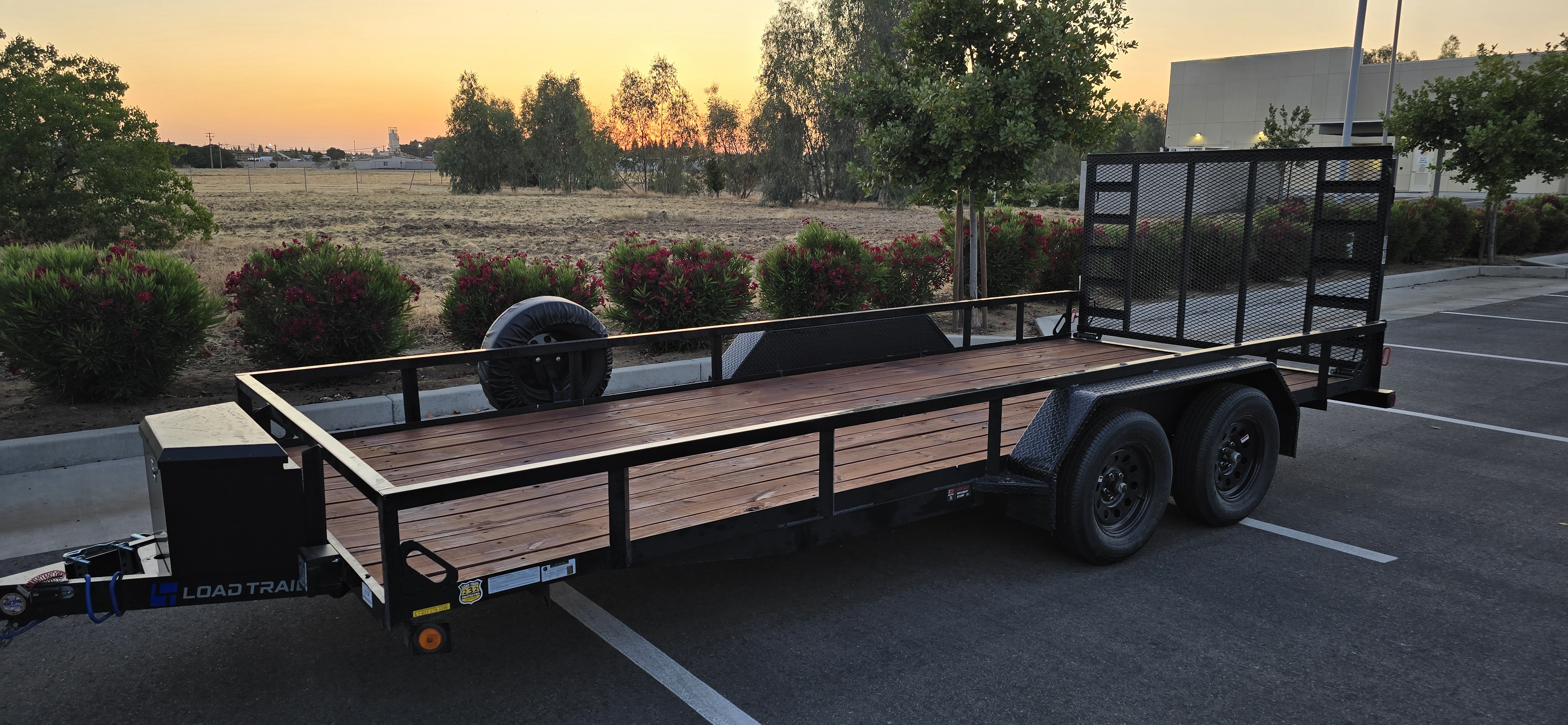 Express Trailer Rentals utility trailer with mesh sides for secure hauling in Clovis and Fresno area